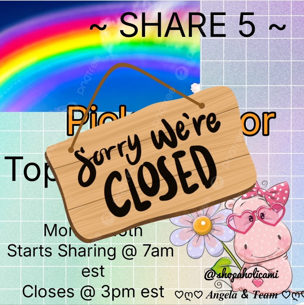 CLOSED❌❌MON 3/16📣 Share on MON 🤪‼️ Read Rules Pls